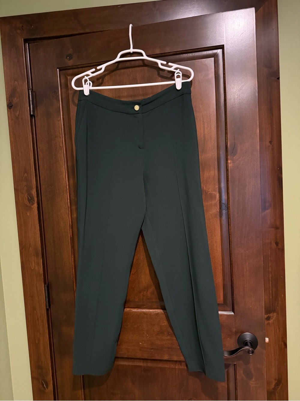 Ted Baker London Deep Green Straight-Leg Trousers